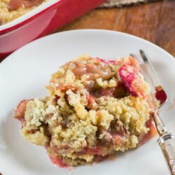 Rhubarb Dump Cake hero.