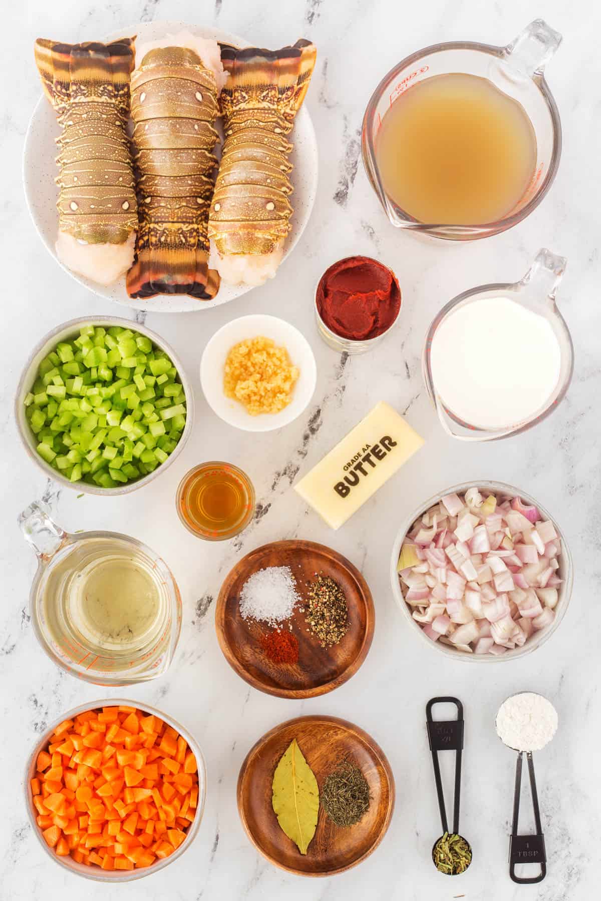 This Best Lobster Bisque Recipe is a tried and true recipe that is bursting with flavor and chunks of wonderful lobster in each bite. Ingredients for Lobster Bisque.